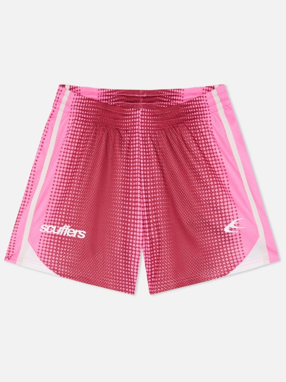 Men's Gradient Pink Athletic Shorts with Side Stripes